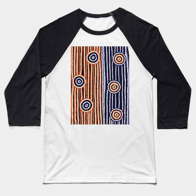 Aboriginal Art - Scar Tree Baseball T-Shirt by hogartharts